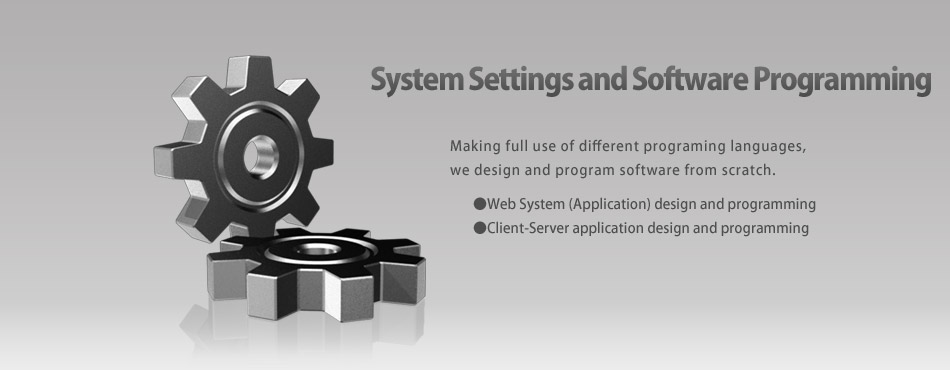 System (Application) Design and Programming. Making full use of different programing languages, 
we design and program software from scratch.